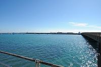 The city of Arrecife in Lanzarote. The Islote de Fermina and its gateway. Click to enlarge the image.