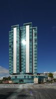 The city of Arrecife in Lanzarote. Gran Hotel. Click to enlarge the image.