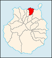 La ville d'Arucas à Grande Canarie. Situation de la commune (auteur Wesisnay). Cliquer pour agrandir l'image.