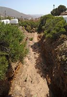 The town of Betancuria in Fuerteventura. The ravine of St. Bonaventure Monastery (Barranco del Convento de San Buenaventura). Click to enlarge the image.