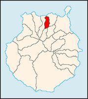 La ville de Firgas à Grande Canarie. Situation de la commune (auteur Wesisnay). Cliquer pour agrandir l'image.