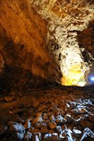 The cave of the Cueva de los Verdes in Haría in Lanzarote. a hose. Click to enlarge the image.
