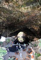 The chasms of Jameos del Agua in Haría in Lanzarote. The Jameo Chico. Click to enlarge the image.