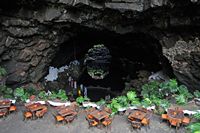 The chasms of Jameos del Agua in Haría in Lanzarote. The Jameo Chico. Click to enlarge the image.