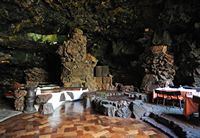 The The chasms of Jameos del Agua in Haría in Lanzarote. Dance floor of Jameo Grande. Click to enlarge the image.