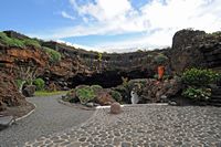 The chasms of Jameos del Agua in Haría in Lanzarote. Entrance to the auditorium. Click to enlarge the image.