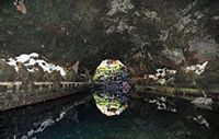 The town of Haría in Lanzarote. The underground lake of Jameos del Agua. Click to enlarge the image.