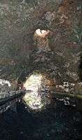 The town of Haría in Lanzarote. Volcanic hose Jameos del Agua. Click to enlarge the image.