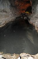 The town of Haría in Lanzarote. The underground lake of the Cueva de los Verdes. Click to enlarge the image.