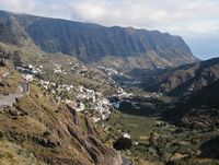 La ville d'Hermigua à La Gomera. Cliquer pour agrandir l'image.