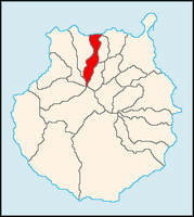 La ville de Moya à Grande Canarie. Situation de la commune (auteur Wesisnay). Cliquer pour agrandir l'image.
