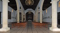 The town of La Oliva in Fuerteventura. Nave of the Church of Our Lady of Candlemas. Click to enlarge the image.