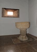 The town of La Oliva in Fuerteventura. baptismal font of the church of Nuestra Señora de la Candelaria. Click to enlarge the image.
