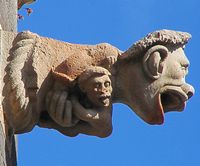 The town of La Orotava in Tenerife. Church of the Conception, gargoyle. Click to enlarge the image.