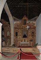 The town of Pájara in Fuerteventura. The altar of the nave of the Epistle of the Church of Our Lady. Click to enlarge the image.