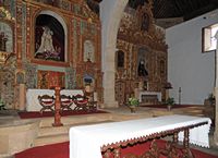 The town of Pájara in Fuerteventura. The church naves choirs Notre Dame. Click to enlarge the image.