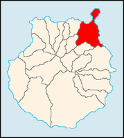 La ville de Las Palmas à Grande Canarie. Situation de la commune (auteur Wesisnay). Cliquer pour agrandir l'image.