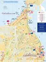 La ville de Las Palmas à Grande Canarie. Carte de la ville. Cliquer pour agrandir l'image.