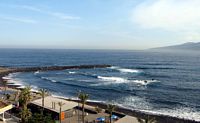 The town of Puerto de la Cruz in Tenerife. Playa Martiánez. Click to enlarge the image.