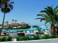 The town of Puerto de la Cruz in Tenerife. Lago Martiánez. Click to enlarge the image.