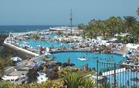 The town of Puerto de la Cruz in Tenerife. Martiánez Complex. Click to enlarge the image.