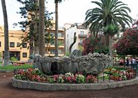 The town of Puerto de la Cruz in Tenerife. Plaza de la Iglesia. Click to enlarge the image.