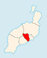 The town of San Bartolomé in Lanzarote. Village location (author Jerbez). Click to enlarge the image.