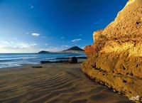 The town of San Miguel de Abona in Tenerife. the beach of El Medano near San Miguel de Abona (Canary Tourism Office author). Click to enlarge the image.