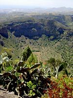 Le village de Tafira à Grande Canarie. Pico de Bandama. Cliquer pour agrandir l'image.