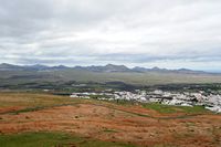 Castle St. Barbara in Teguise in Lanzarote. View of the Timanfaya National Park. Click to enlarge the image.