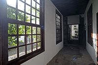 La ville de Teguise à Lanzarote. Couloir du Palais Spínola. Cliquer pour agrandir l'image.