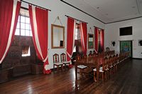 La ville de Teguise à Lanzarote. Salle du conseil au Palais Spínola. Cliquer pour agrandir l'image.