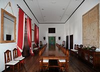 La ville de Teguise à Lanzarote. Salle du conseil au Palais Spínola. Cliquer pour agrandir l'image.