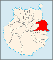 La ville de Telde à Grande Canarie. Situation de la commune (auteur Wesisnay). Cliquer pour agrandir l'image.