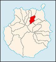 La ville de Teror à Grande Canarie. Situation de la commune (auteur Wesisnay). Cliquer pour agrandir l'image.