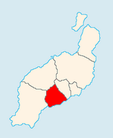 The town of Tías in Lanzarote. Village location (author Jerbez). Click to enlarge the image.
