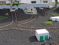 The town of Tías in Lanzarote. Crib with chapel. Click to enlarge the image.