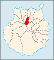 La ville de Valleseco à Grande Canarie. Situation de la commune (auteur Wesisnay). Cliquer pour agrandir l'image.