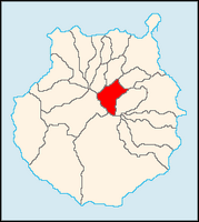 La ville de Vega de San Mateo à Grande Canarie. Situation de la commune (auteur Wesisnay). Cliquer pour agrandir l'image.