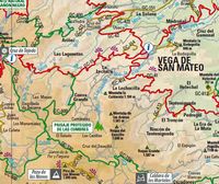 La ville de Vega de San Mateo à Grande Canarie. Carte de la commune. Cliquer pour agrandir l'image.