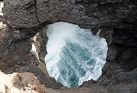 The town of Yaiza in Lanzarote. The Cliffs of Los Hervideros. Click to enlarge the image.