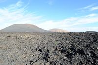 The town of Yaiza in Lanzarote. The Montanas del Fuego. Click to enlarge the image.
