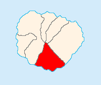 The town of Alajeró in La Gomera. Village location (Jerbez author)