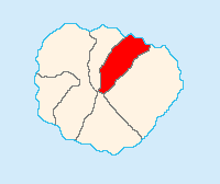 The town of Hermigua in La Gomera. Village location (Jerbez author)
