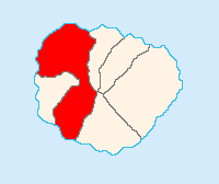 The town of Vallehermoso in La Gomera. Village location