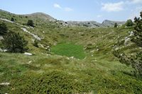 Le parc naturel du Biokovo en Croatie. Pré en altitude dans une doline du Biokovo. Cliquer pour agrandir l'image dans Adobe Stock (nouvel onglet).