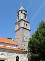 Le village de Cavtat en Croatie. Église Notre Dame des Neiges. Cliquer pour agrandir l'image dans Adobe Stock (nouvel onglet).