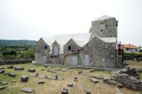 Le village de Škrip, île de Brač en Croatie. Le palais Radojković. Cliquer pour agrandir l'image dans Adobe Stock (nouvel onglet).