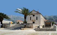 La ville de Makarska en Croatie. La cathédrale Saint-Marc. Cliquer pour agrandir l'image dans Adobe Stock (nouvel onglet).