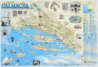 The tourist chart of the county of Split-Dalmatia. Click to enlarge the image.